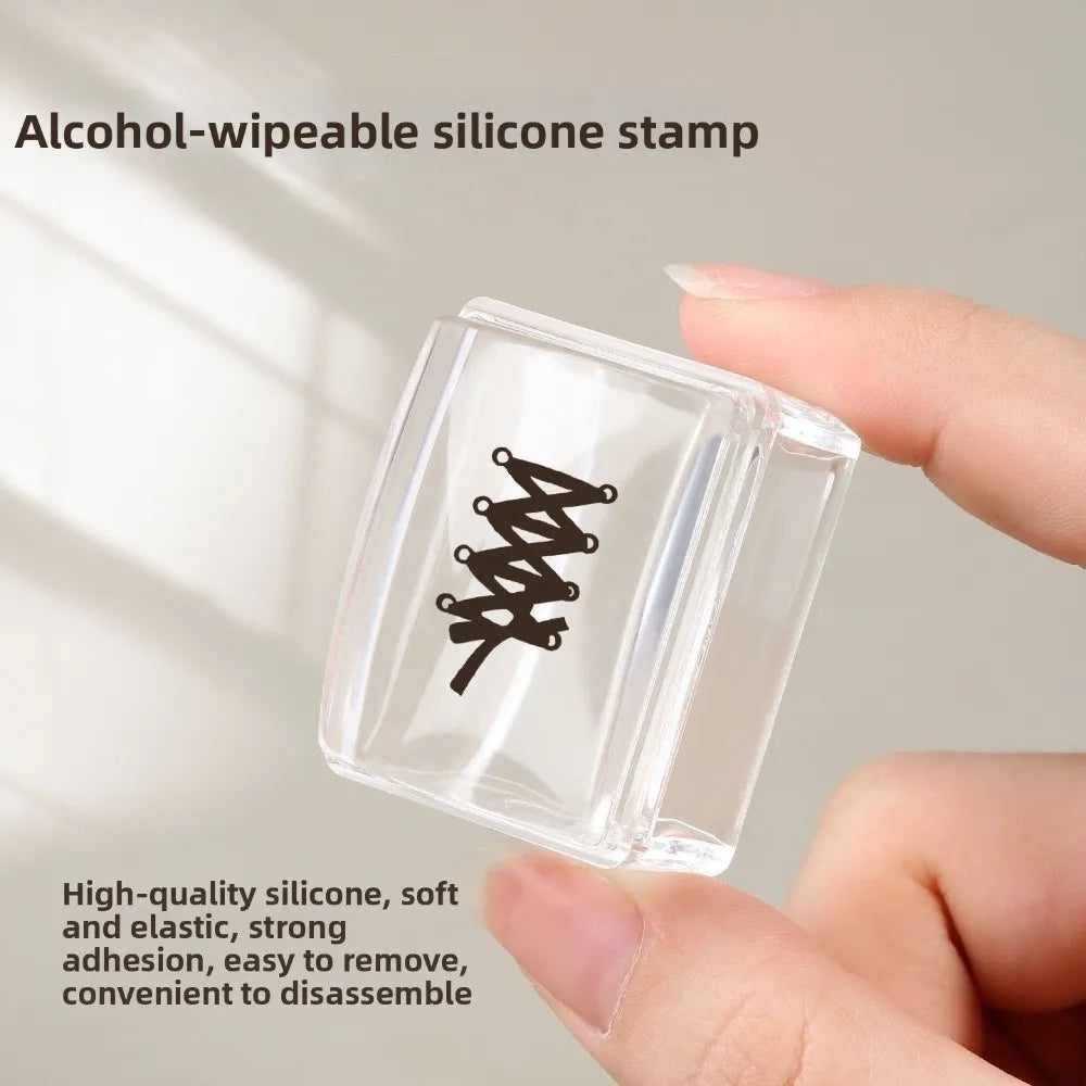 Transparent Nail Art Stamping Plates Square Reusable Manicure French Zpaxo