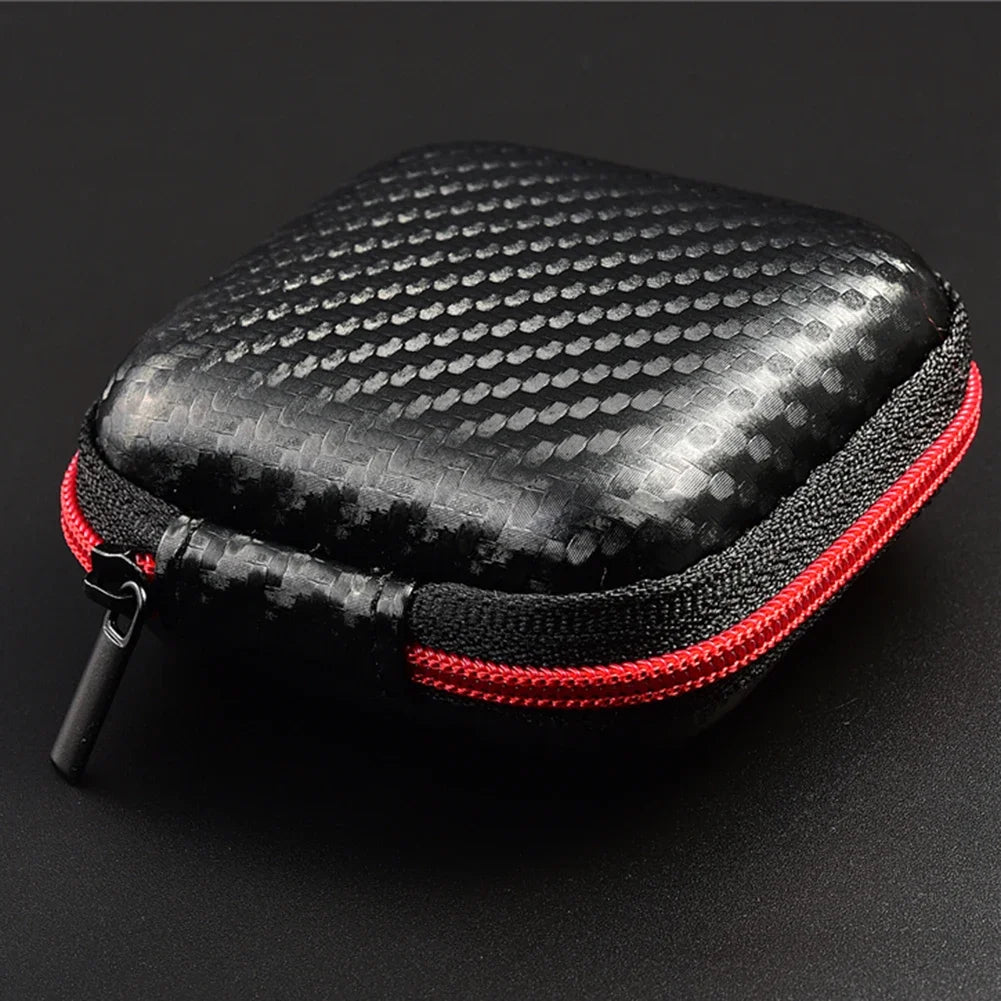 25-1PCS Earphone Storage Bag Data Cable Headset Box Portable Travel Earphones Storage Case Earphone Zipper Bag Accessories Zpaxo