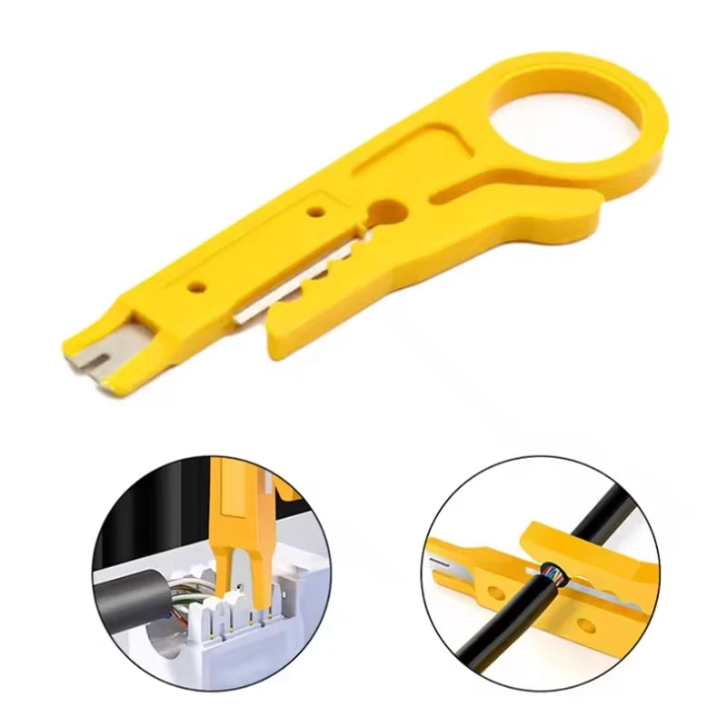 Mini Wire Stripper & Punch Down Tool for Network Cables Wire Stripper Tool Zpaxo