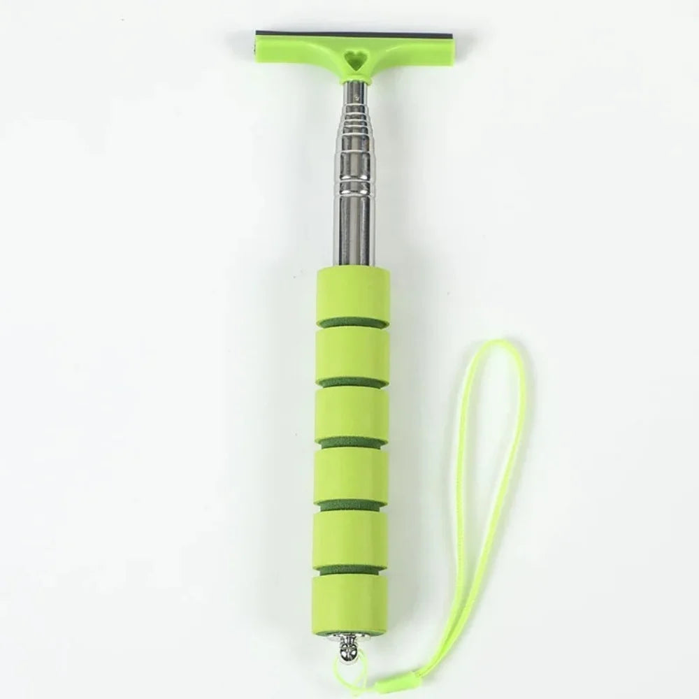 Telescopic Car Rearview Mirror Wiper & Auto Glass Cleaner Car Cleaning Tool Zpaxo B-Green