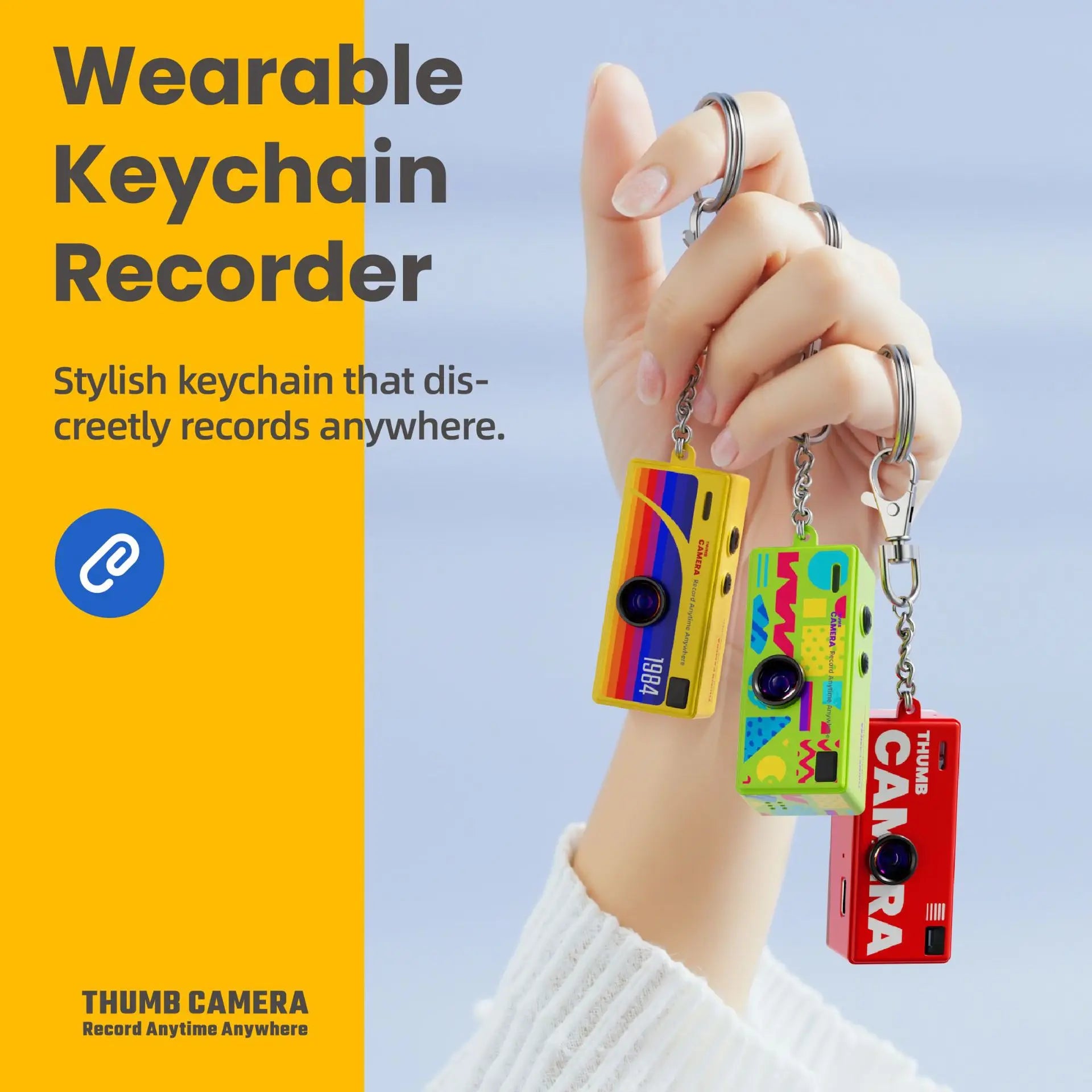Mini Thumb Camera Backpack Pendant Screen Portable Student Daily Use