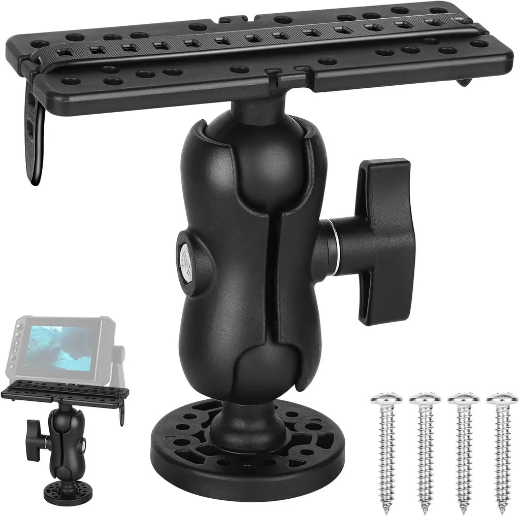 Fish Finder Mount Bracket – Adjustable Ball & Socket Boat Base
