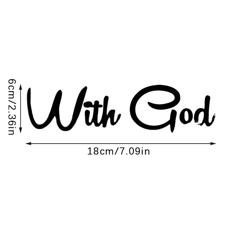 With God All Things Are Possible Waterproof Vinyl Car Decal