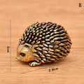 Solid Brass Antique Animal Sculpture Crafts Desk Tea Table Decoration Home Decor Antique Hedgehog Small Ornaments Zpaxo B