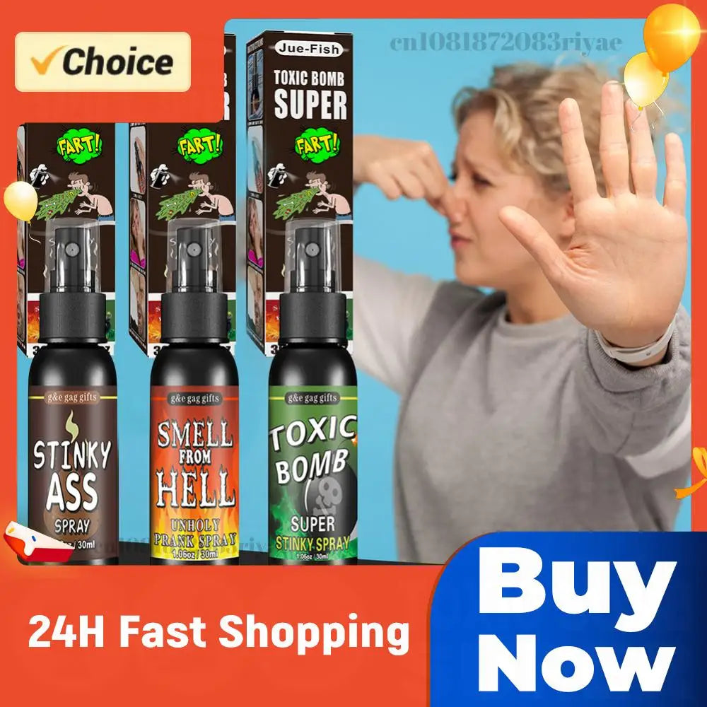 30ml Fart Spray Party Supplies Plastic Liquid Fart Gag for Adults Kids Terrible Stinky Fart Spray Non Toxic Halloween Funny Toys Zpaxo