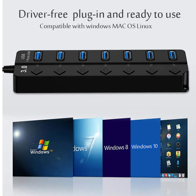 USB 3.0 Hub USB Hub 2.0 Multi USB Splitter Hub USB Cable Multiple Expander For Computer Laptop PC Accessories Usb Adapter Zpaxo