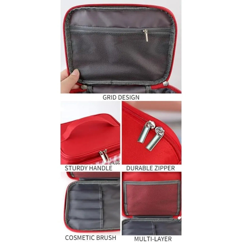 Hanging Travel Toiletry Bag Spacious Compartments Cute Cartoon Large