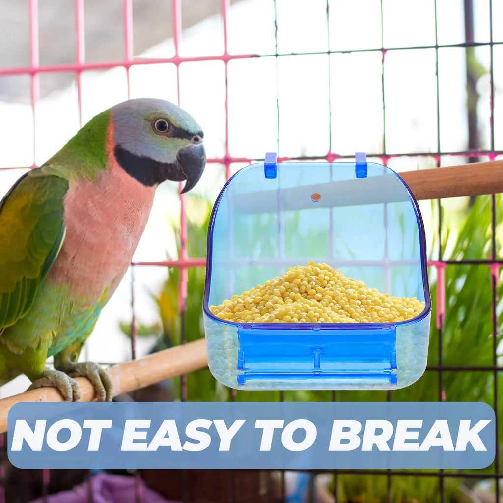 Compact Bird Bath Cage Reusable Leakproof Parrot Shower Box Smooth