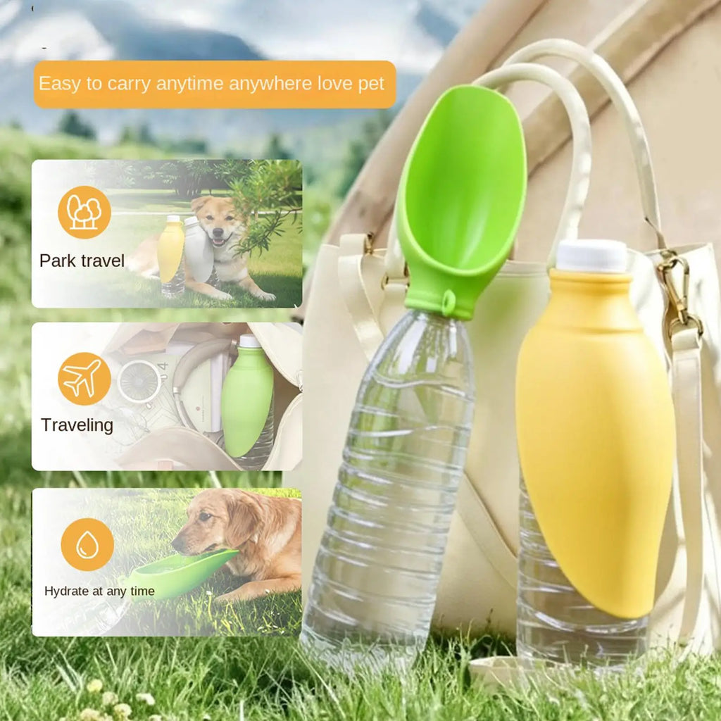 Leakproof Dog Travel Water Bottle & Portable Silicone Bowl Pet Travel Water Bowl Zpaxo