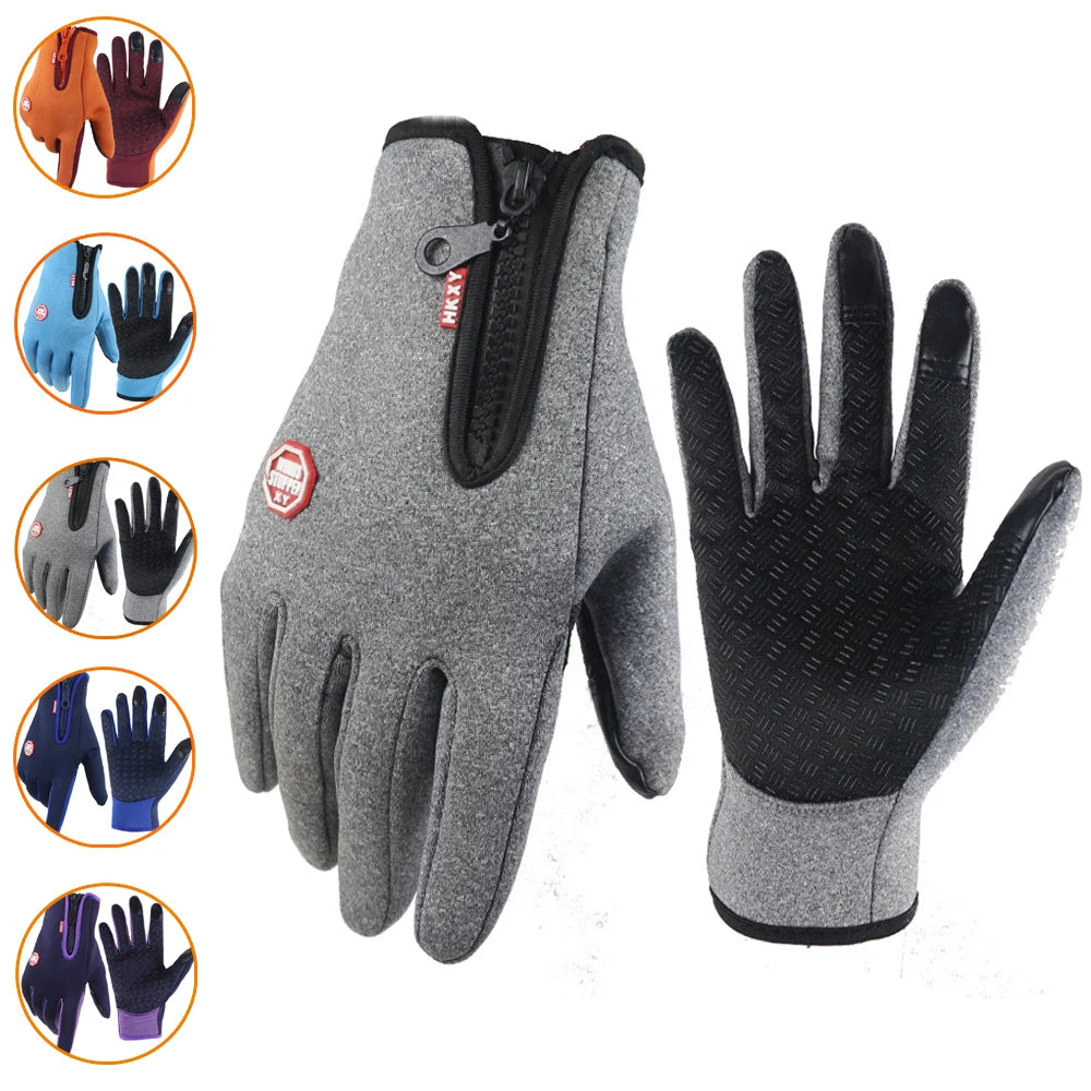 Hot Winter Gloves For Men Women Touchscreen Warm Outdoor Cycling Driving Motorcycle Cold Gloves Windproof Non-Slip Womens Gloves Zpaxo