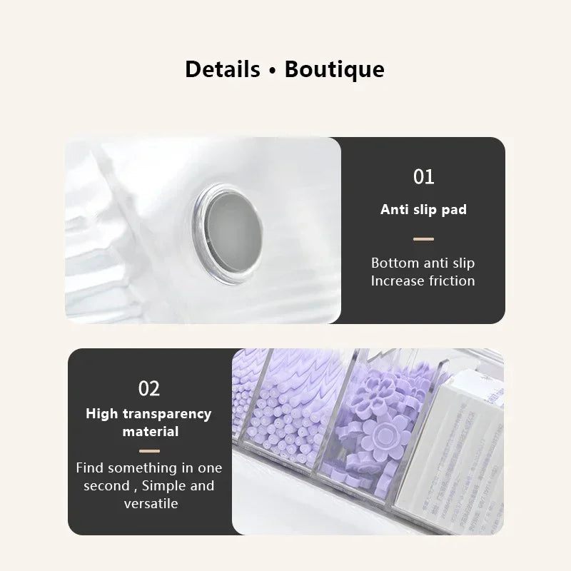 Eyelash Extension Tool Storage Box With Cover Lash Accessories Lashes Glue Tweezer Holder Organizer Acrylic Transparent Box Zpaxo