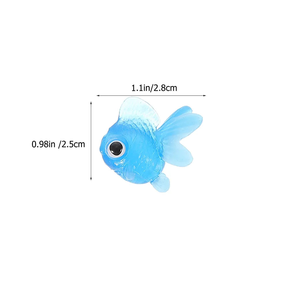 Artificial Goldfish Floating Aquarium Fish Decor Tpr Realistic Fake