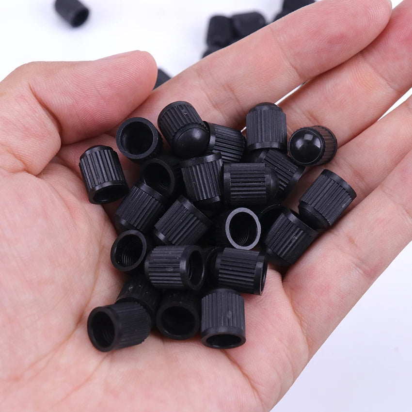 100-Pack Tire Valve Dust Caps – Car, Truck, Bike & MTB