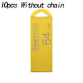 ZSUIT 10Pcs 3.0 USB Flash Drive 8GB 32GB Pendrive 128GB 64GB Custom LOGO Waterproof 2.0 USB Pen Drive Flash Metal Stick CTK Zpaxo 128M Without chain