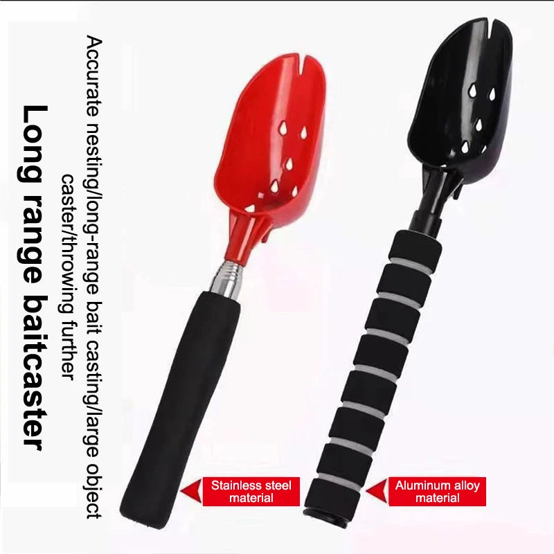 Handle Non Slip Retractable Fish Bait Casting Spoon Lightweight Zpaxo