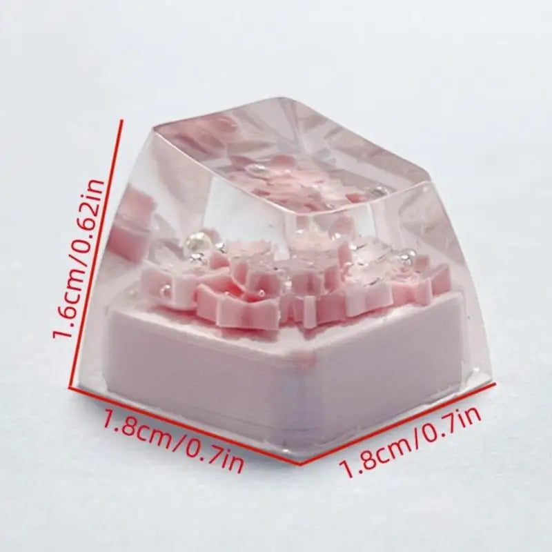 652F Semitransparent 3D Blossomy Rosin Keycaps Mechanical Keyboards Zpaxo