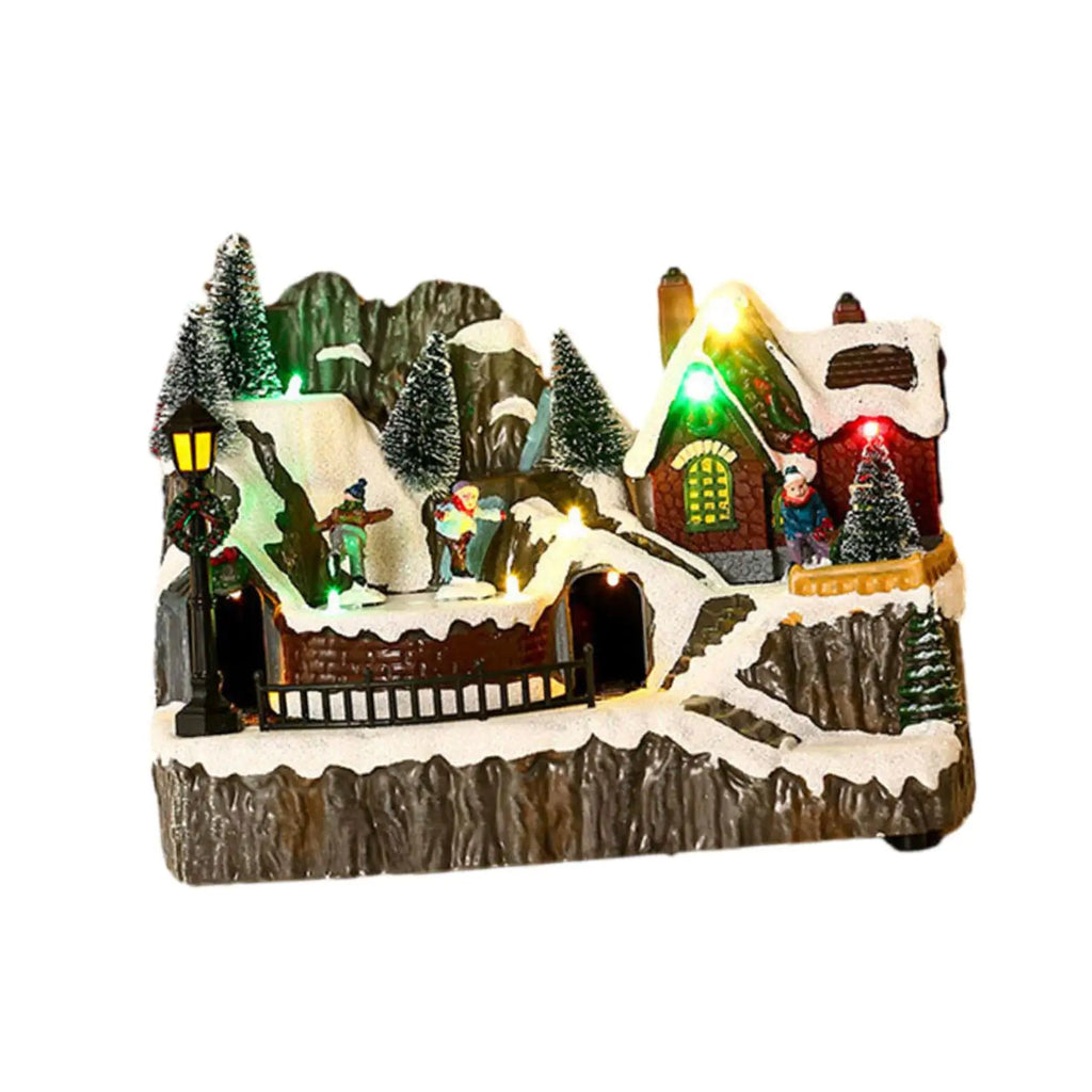 Christmas LED Luminous House Figurine – Village Ornament Decor Christmas LED Ornament Zpaxo kid