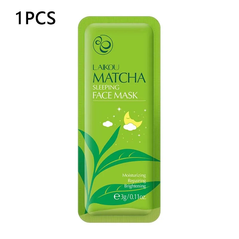 1 Moisturizing Facial Mask Sakura Snail Seaweed Face Sleeping Cream Zpaxo Matcha 1Pcs