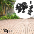 100x Decking Fasteners Durability Reliable Practical Portable Zpaxo Black