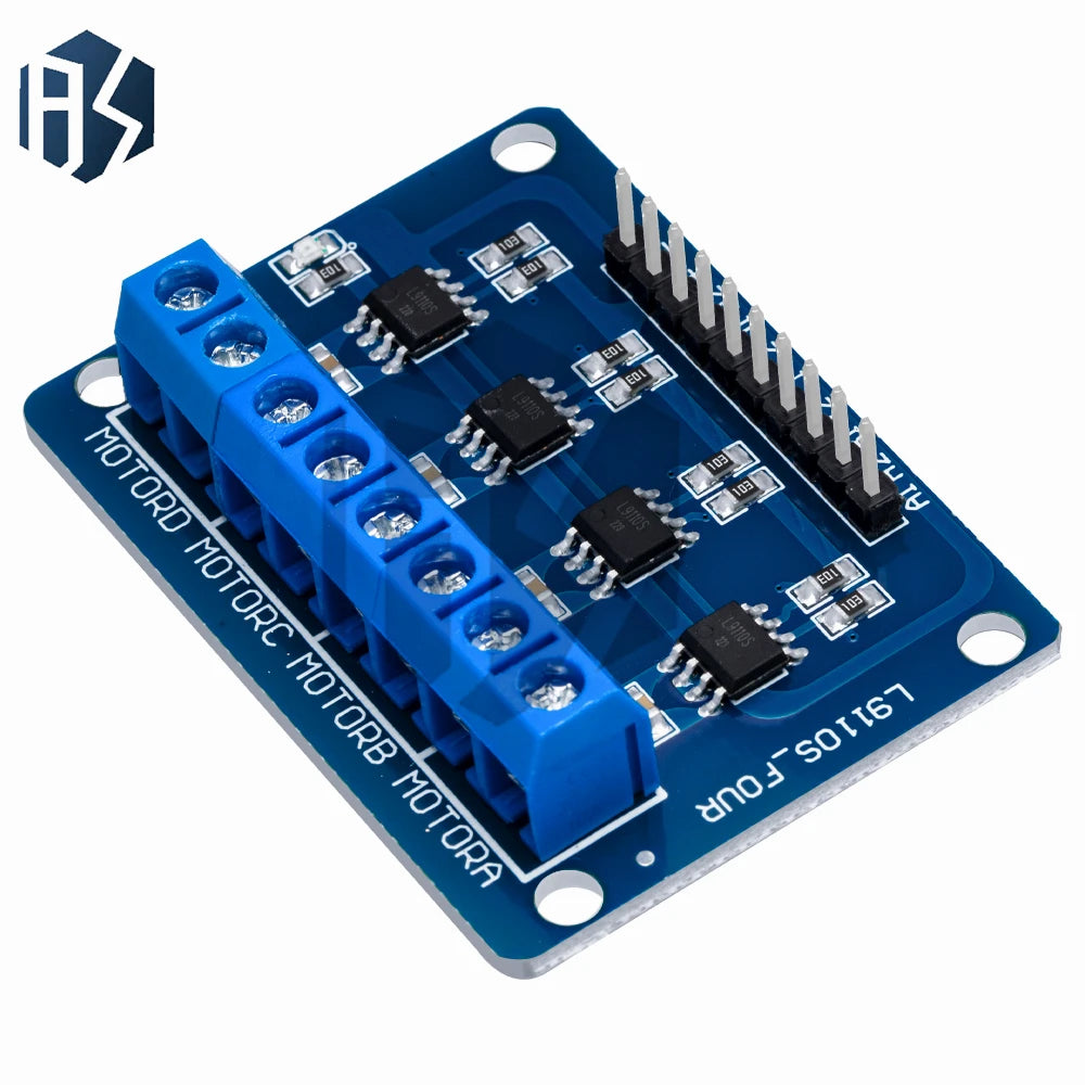 L9110S 4-Channel DC Motor Driver Module Dual H-bridge 2 5V-12V 800mA Zpaxo