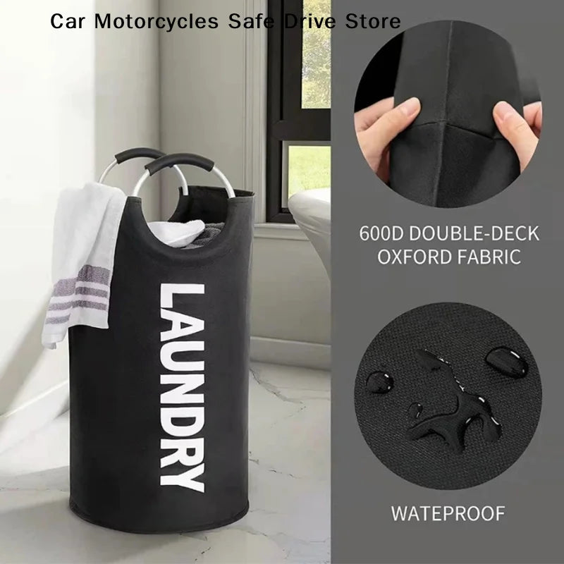 CM90L Large Foldable Laundry Basket Waterproof Oxford Fabric Dirty