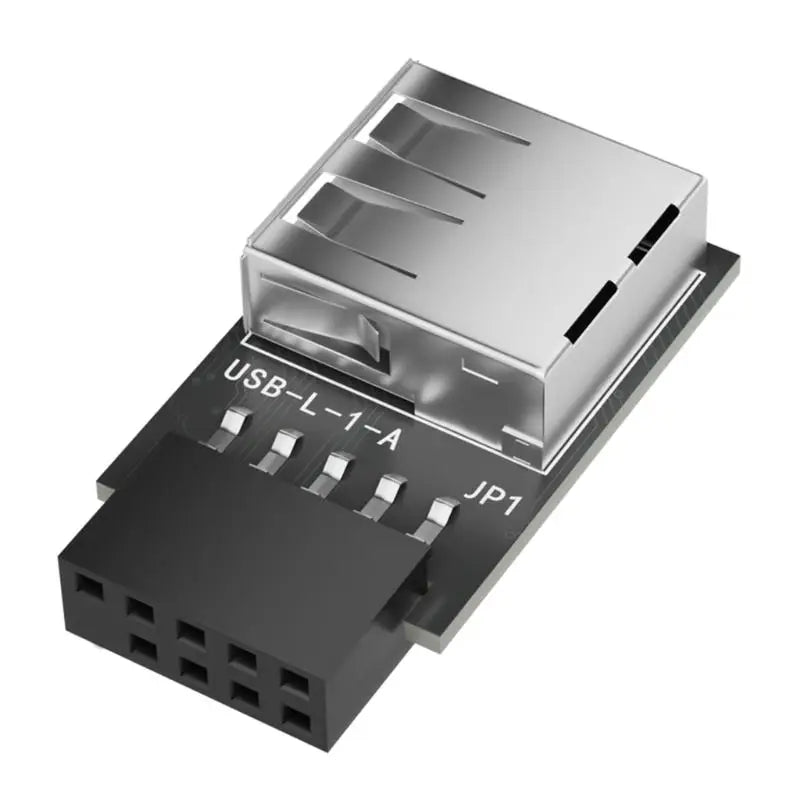 652F Plastic Metal 9Pin to USB2.0 Adapter For Connecting Devices To Motherboards Zpaxo left single port CN