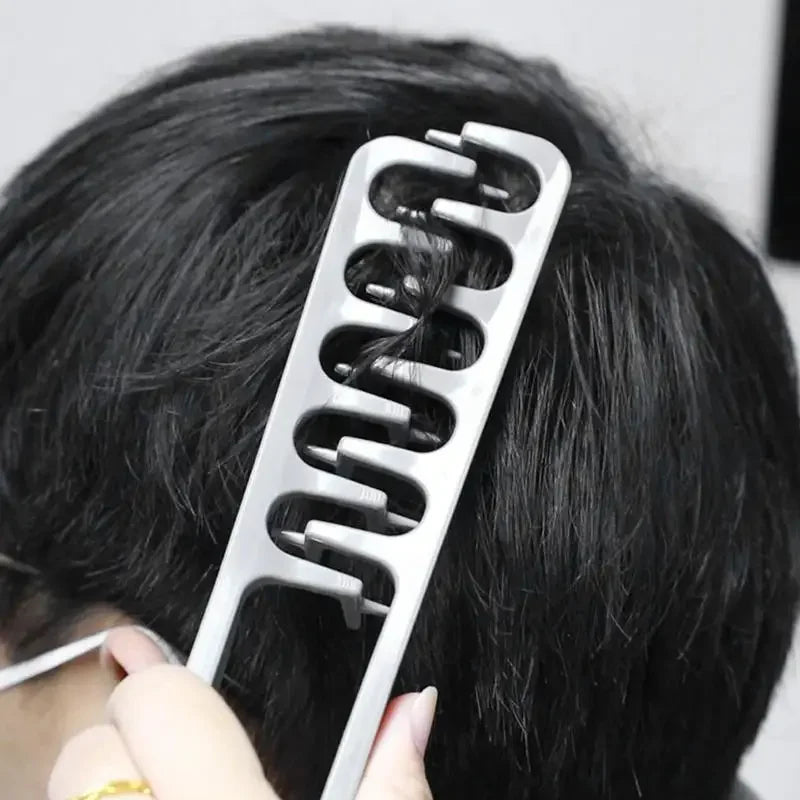 1PC Men's Volumizing Hair Comb Fluffy Roots Styling Tool Anti-Static Hairdressing Comb for Natural Curling Perm Daily Hair Care Zpaxo