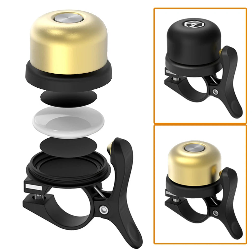 Bicycle Bell For AirTag Bike Mount GPS Tracker Waterproof Brass Holder Hides AirTag Under Bike Bell Anti-Theft Bike Accessories Zpaxo