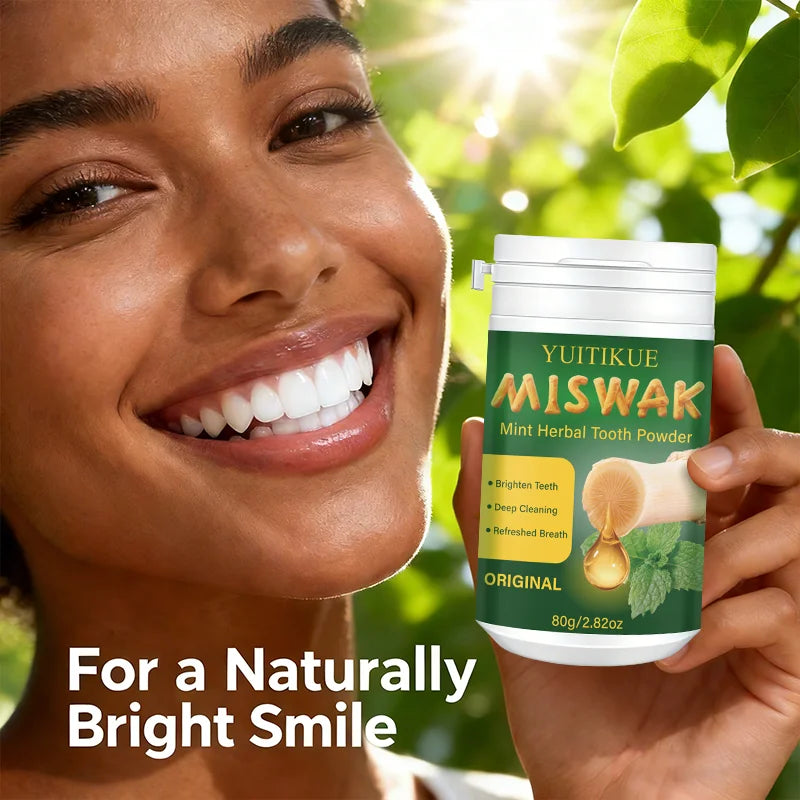 Miswak Mint Herbal Tooth Powder – Natural Whitening & Fresh Breath Herbal Tooth Powder Zpaxo