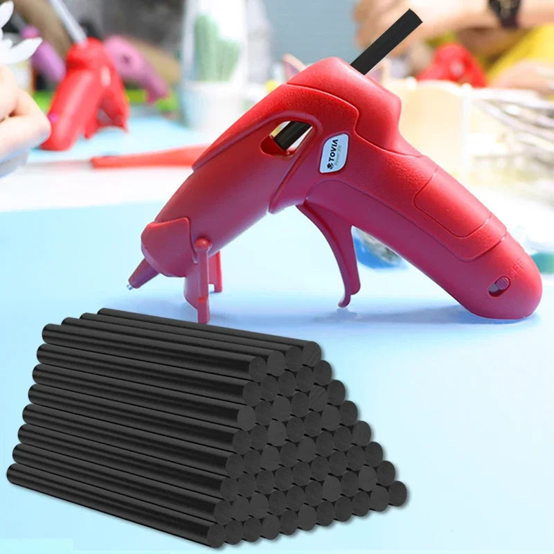 60pcs/120pcs Black Hot Melt Glue Sticks for Hot Melt Glue Gun Craft Album Alloy Accessories Repair Tools Zpaxo 100mm 120pcs