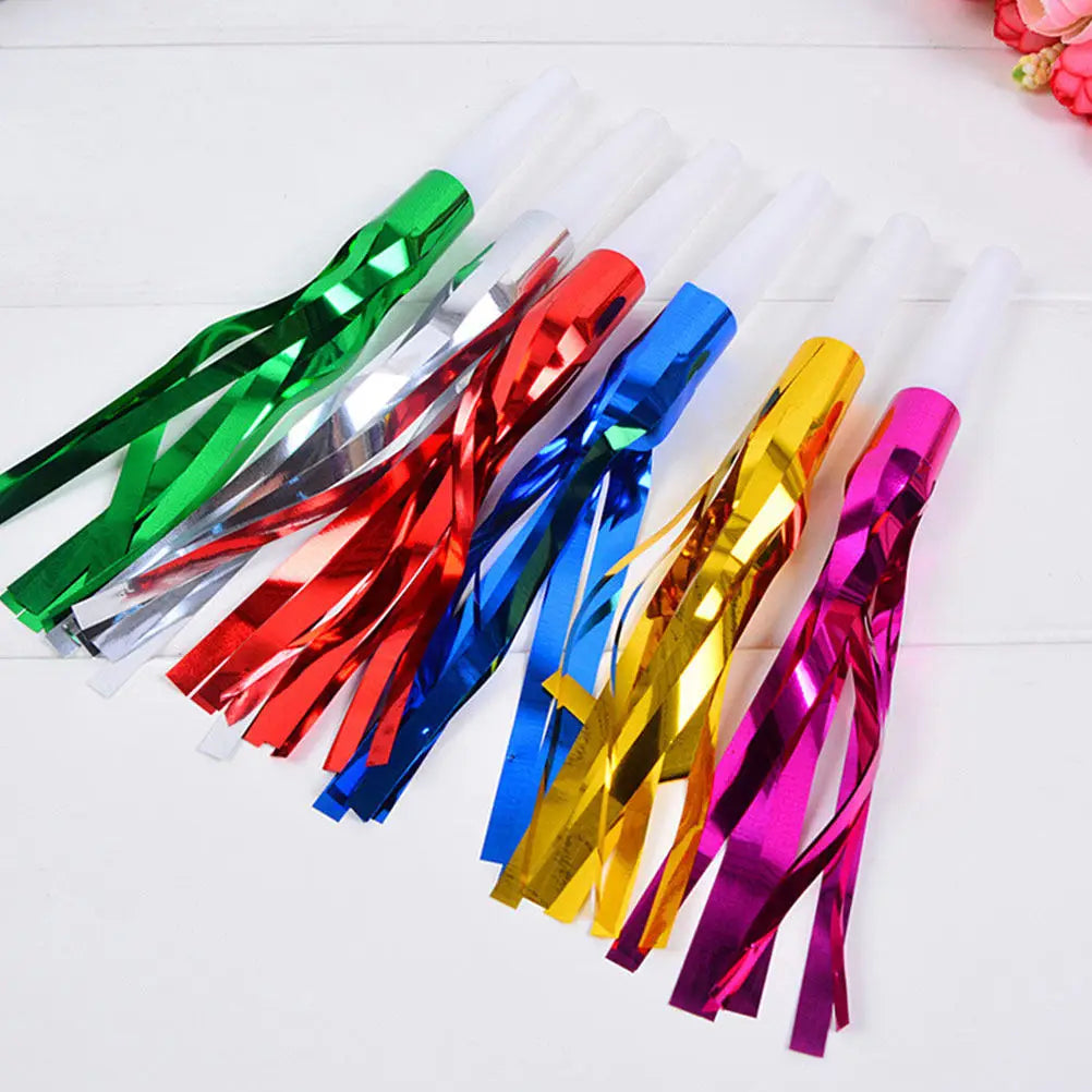 Kids Whistle Fringe Party Whistles Metallic Noise Maker Birthday