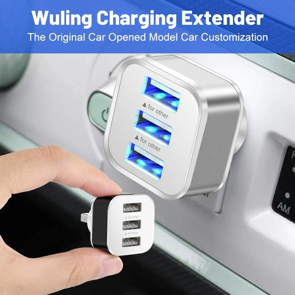 3 Port USB Slots Adaptor Extender USB2 0 1 Multple Interface Splitter