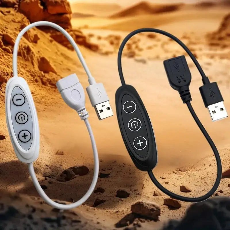 10-Stage Dimming Cable LED Light Control 5V 2A 3KEY USB Speed Zpaxo