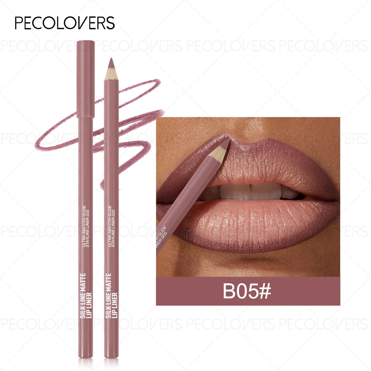 1PC Brown Smooth Lipstick Pen- Easy Coloring Lipliner, Durable Moisturizing Matte Lipstick for Daily Makeup Zpaxo B05