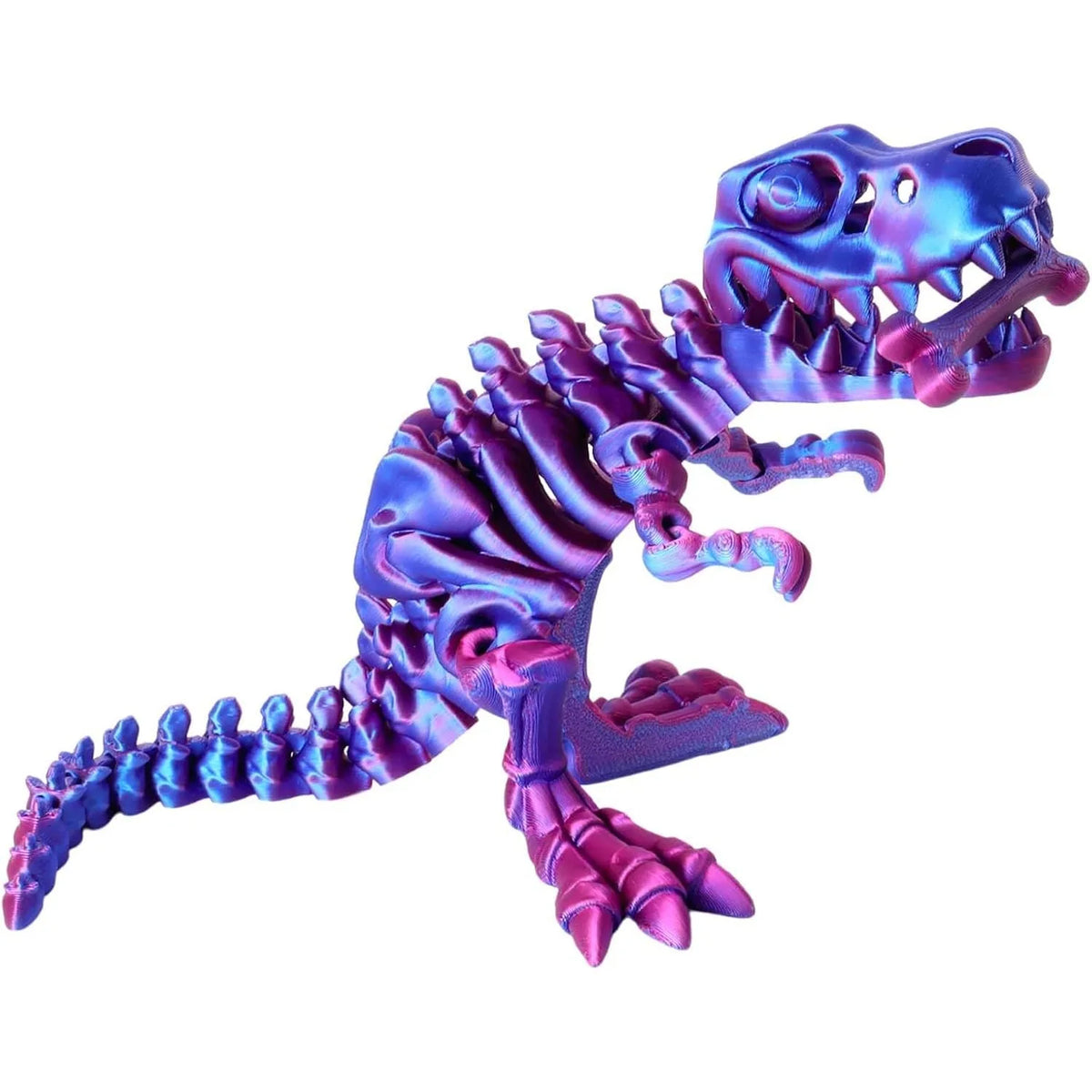 Funisfun 3D Printed Dragon Articulated Bones Adult Dinosaur Fidget Zpaxo Blue