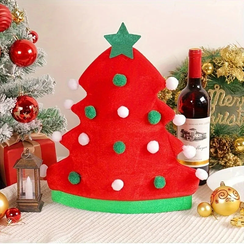 Christmas Novelty Tree Hat Funny 3D Elf Party Cap Adults Xmas Photo