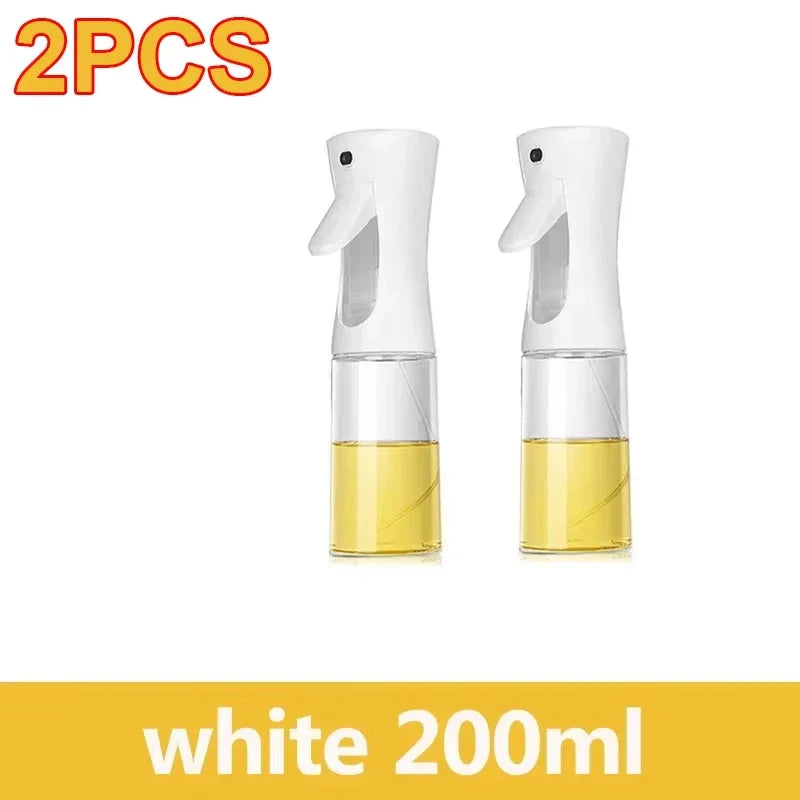 Kitchen Oil Spray Household Oil Spray Bottle Press-type Oil Kettle Oil Control Atomization Bottles Oil Pot DIY Seasoning Tools Zpaxo 2pcs-200ml white