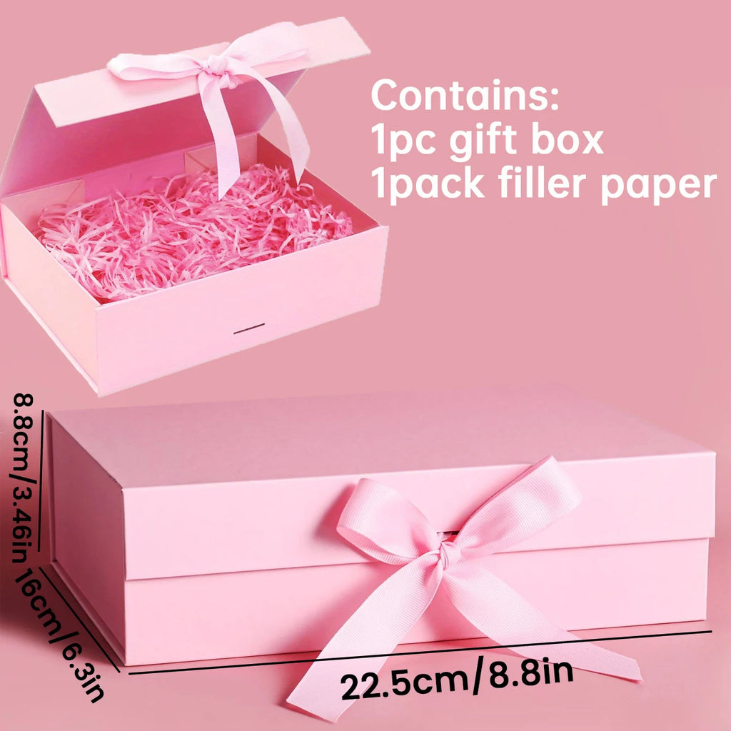 Pink Magnetic Gift Box – Luxury Foldable Wrapping Box