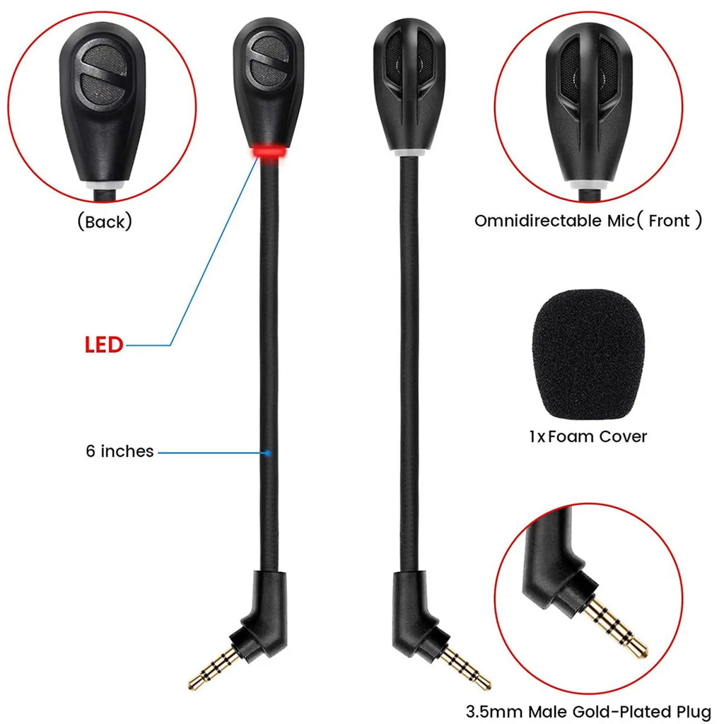 Flexible Replacement Microphone Mic Boom Kingston Hyperx Cloud Flight