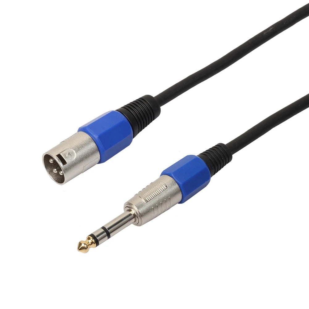 3P XLR Male Jack to 1/4 6.35mm Female Plug Stereo Microphone Adapter Cable Zpaxo