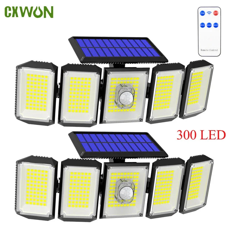 Solar Motion Sensor Lights Outdoor IP65 Waterproof Wall Lamp Zpaxo