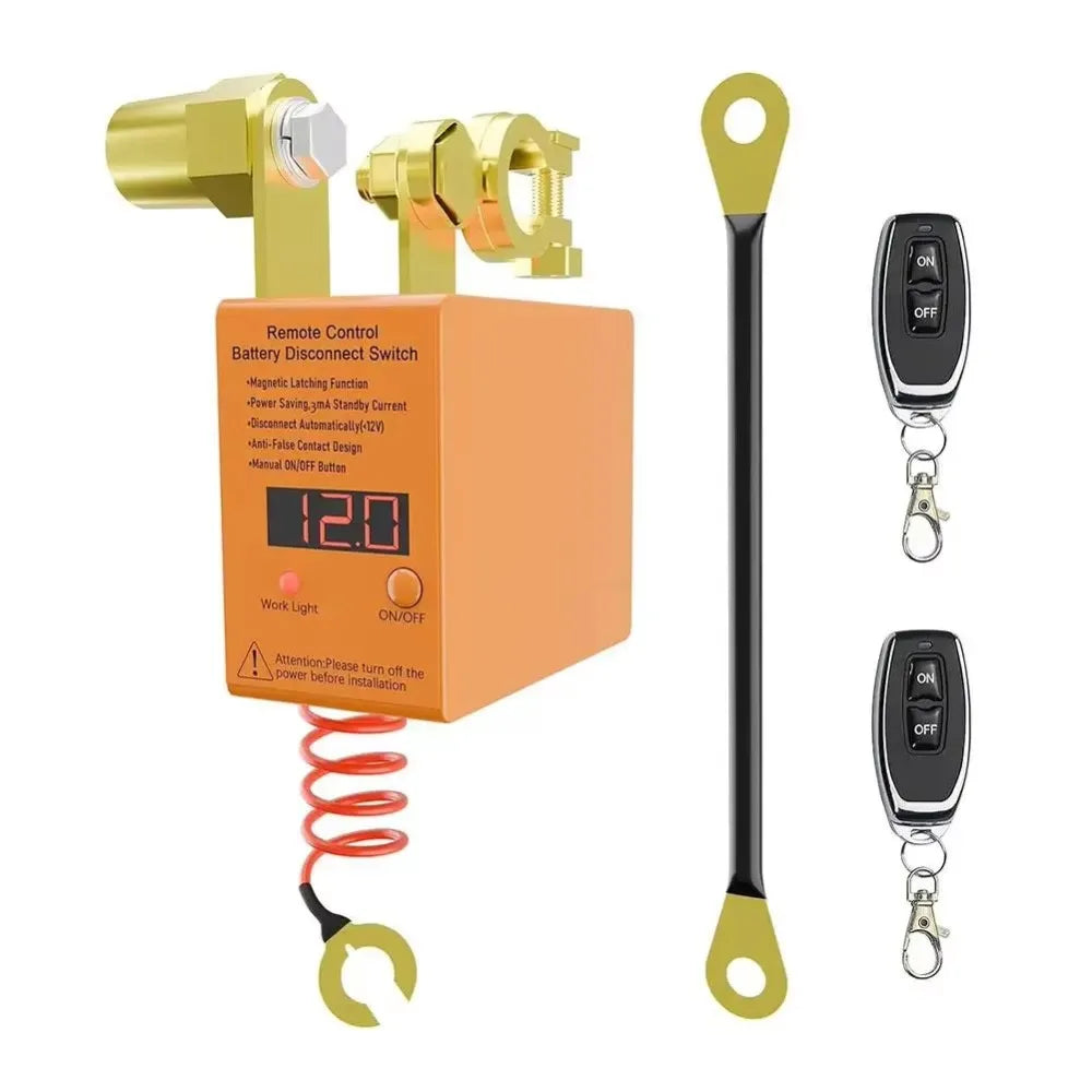 12 V 240 Remote Control Battery Disconnect Switch LED Display Zpaxo Orange