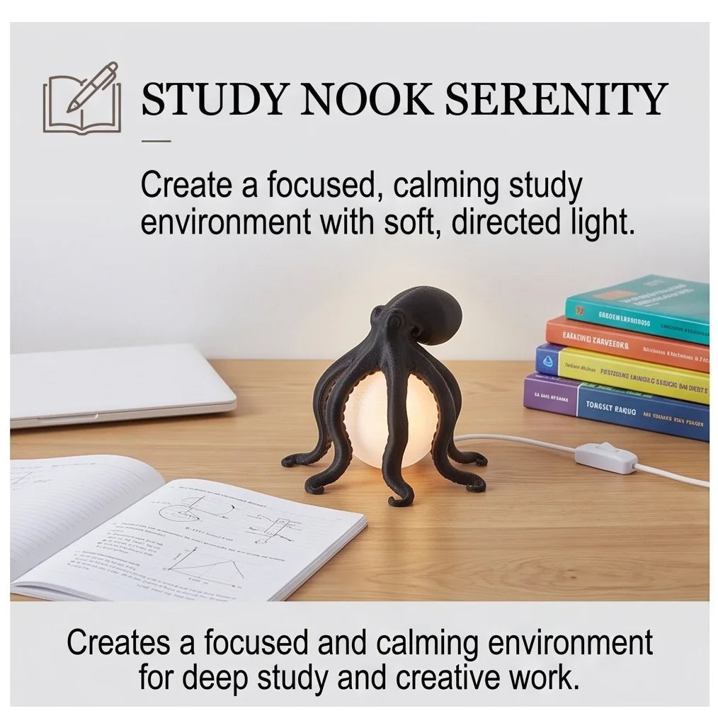Octopus Sculptural Lampshade Creative Marine Animal Ornament Desktop