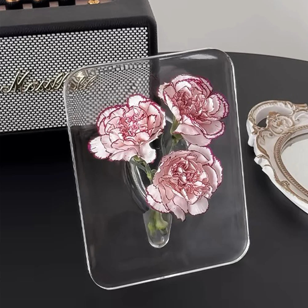 Creative Frame Vase Transparent Photo Frame Flower Vase Arrangement for Desktops Bookshelf Room Wedding Home Decor Zpaxo