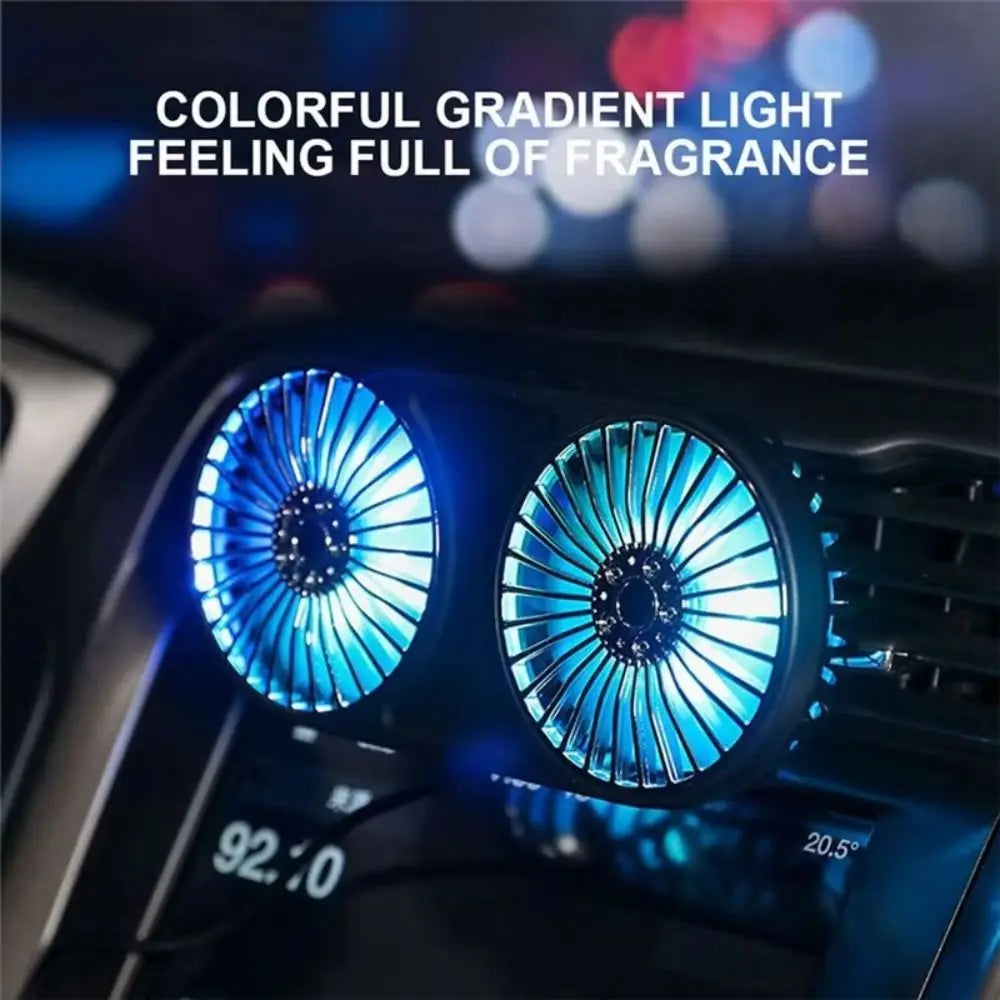 Mute 5 V Mini Fan Low Noise Dual-head Auto Electric 360 Rotating 3 Zpaxo