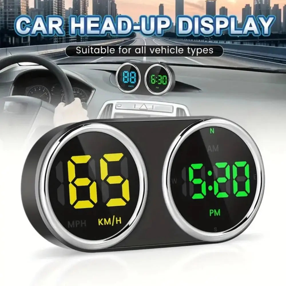 7 Color Switching GPS Car Digital Speedometer 2in1 Plug&Play HUD Car Head Up Display Universal with KMH MPH Dispaly Zpaxo