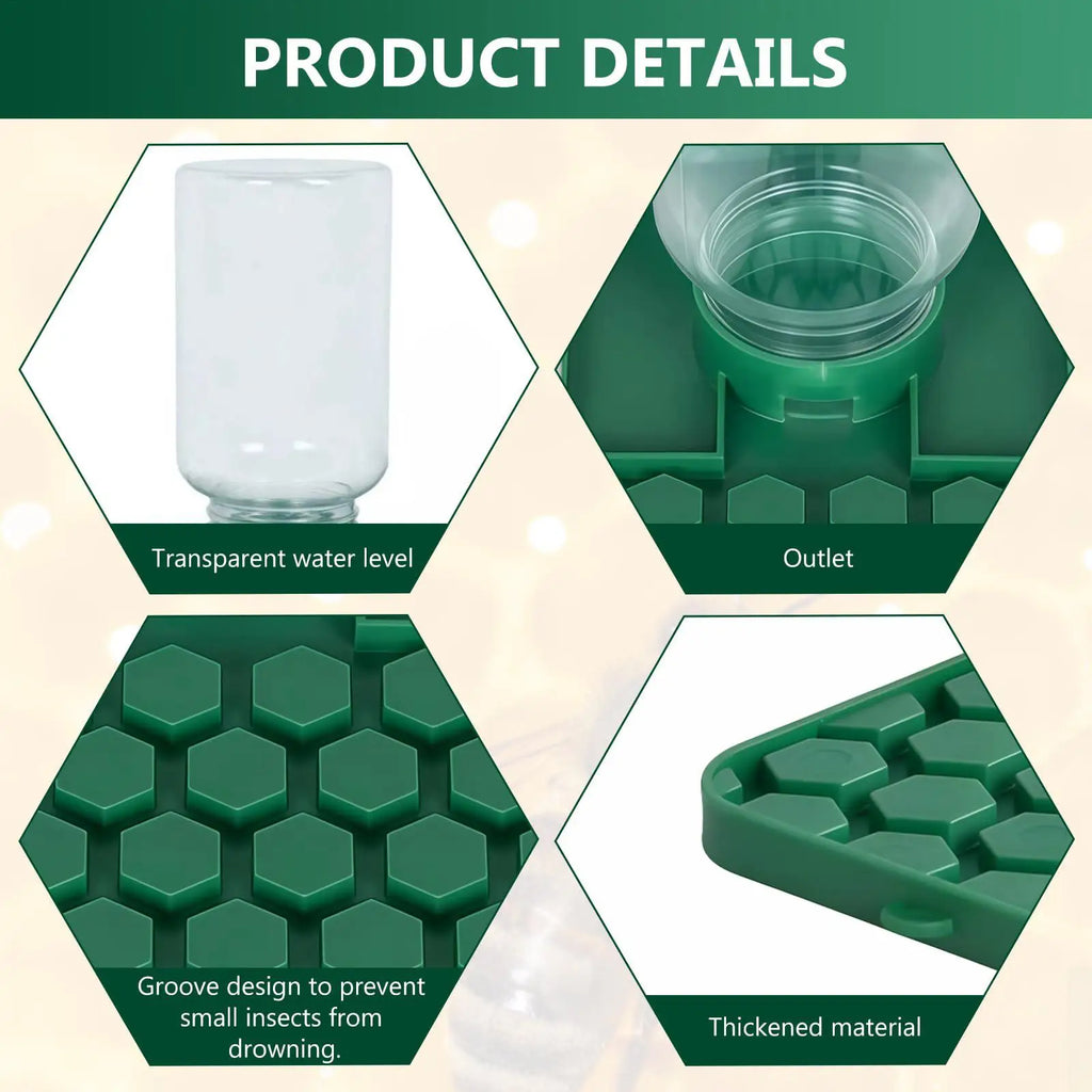 Leakproof Multi-Hole Water Feeder for Bees, Geckos & Spiders Pet Water Feeder Zpaxo