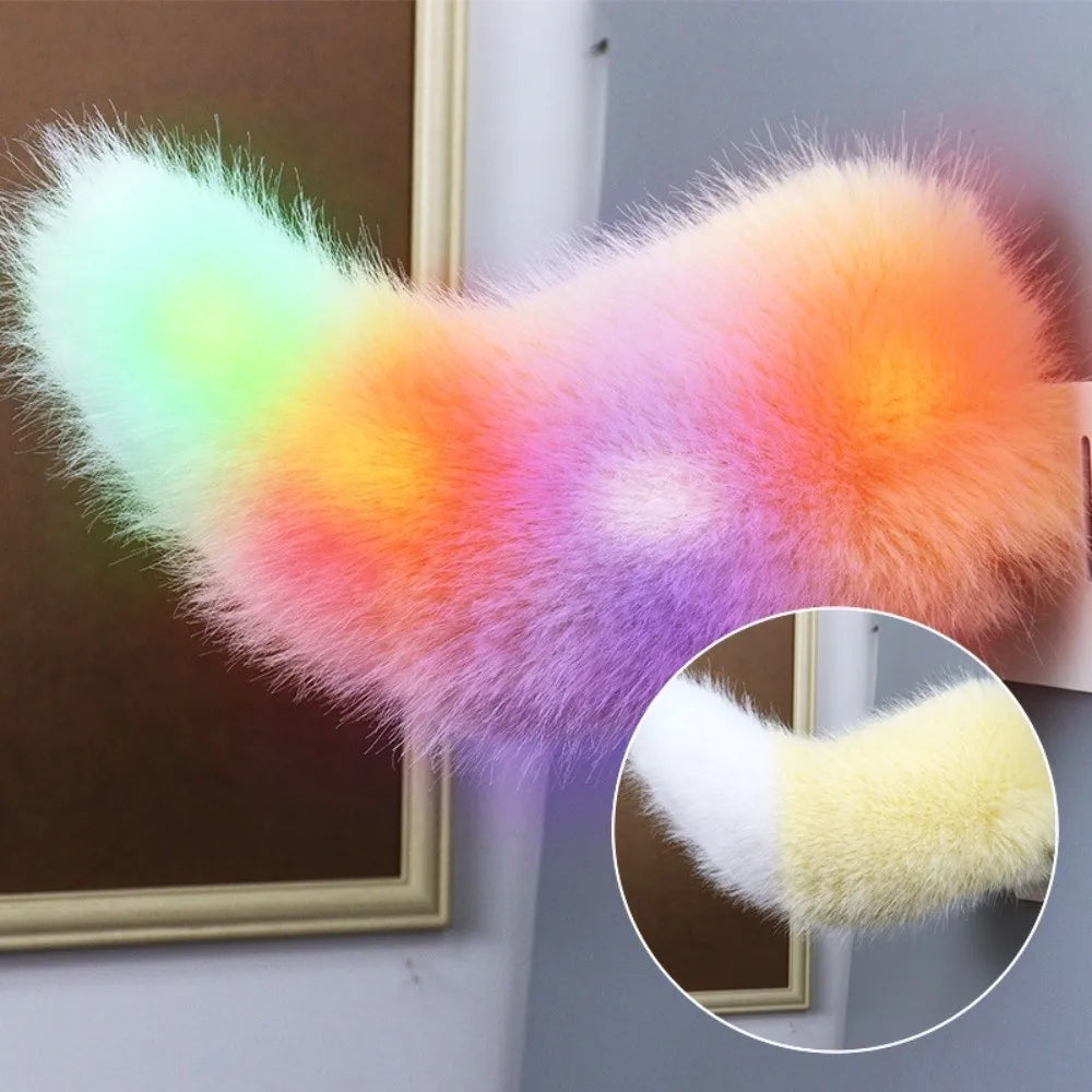 Fluffy Remote Control Wagging Tail Rechargeable Self-adhesive Purple Zpaxo Style 3