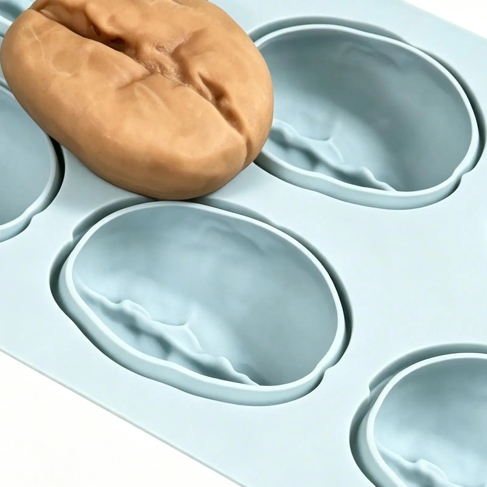 6-Cavity Silicone Baking Mold – Coffee Bean, Chocolate & Pudding Silicone Baking Mold Zpaxo