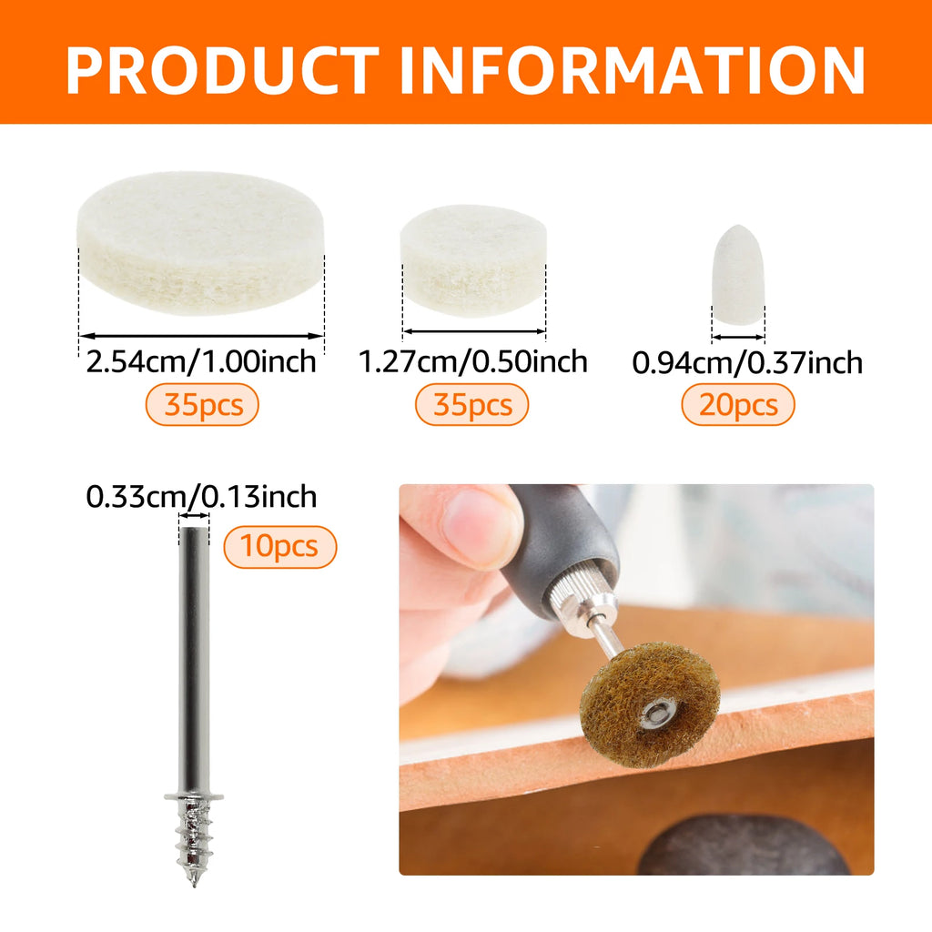 134Pcs Mini Cloth Buffing Wheel Multiple Materials Grinder Precise Efficient For Gold Silver Jewelry Mirror Polishing Tools 2025 Zpaxo